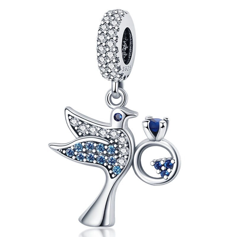 Charms Srebro 925 - MIŁOSNY PTAK