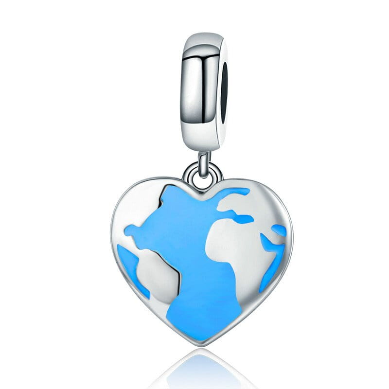 Charms Srebro 925 - SERCE ZIEMIA