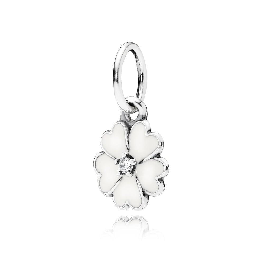 Charms Srebro 925 - BIAŁY KWIAT
