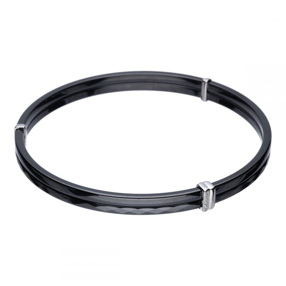 BRANSOLETKA SREBRO CERAMIKA RING